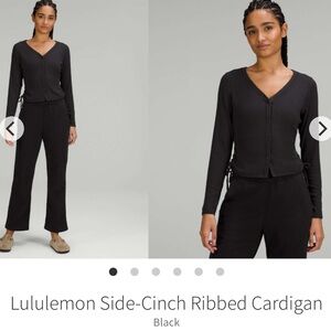 NEW Lululemon Side-Cinch Ribbed Cardigan
Black 2023 Style: W3GUKS $78 Modal Sz 8